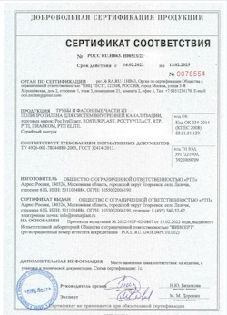 15.11.2024 Похвистнево - Трубы и фасонные части из полипропилена для внутренней канализации